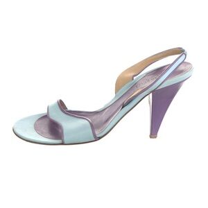 Emilio Pucci Leather Slingback Sandal Heels
